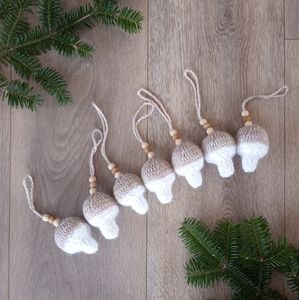 7 mushroom ornaments